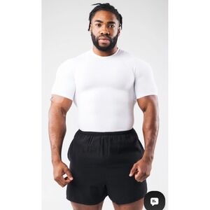 Alphalete Athletics White Compression Power Short Sleeve Tee Mens Sz Large